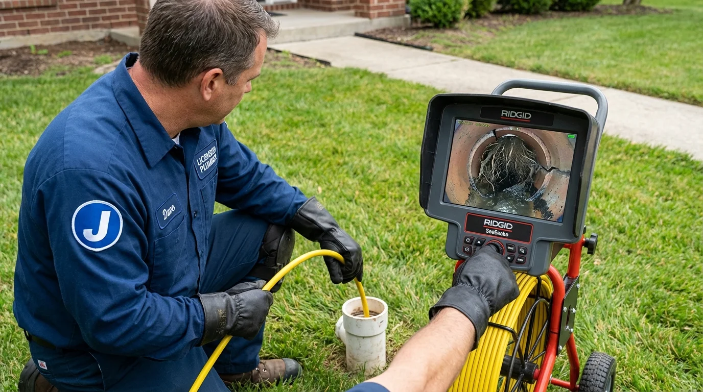 Sewer camera inspection being performed by Johns Plumbing LLC in Whiteriver